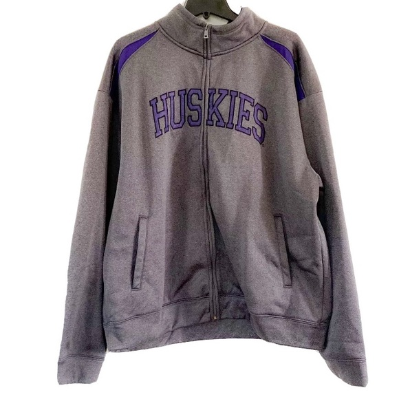 Huskies Grey and Purple Track Jacket - Picture 1 of 5